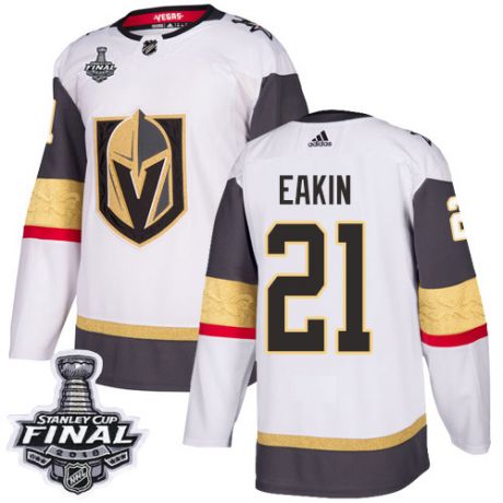 womens cody eakin vegas golden knights jersey white adidas 21 nhl away 2018 stanley cup final authen