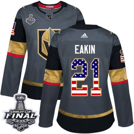 womens cody eakin vegas golden knights jersey gray adidas 21 nhl 2018 stanley cup final authentic us