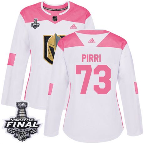 womens brandon pirri vegas golden knights jersey white pink adidas 73 nhl 2018 stanley cup final aut