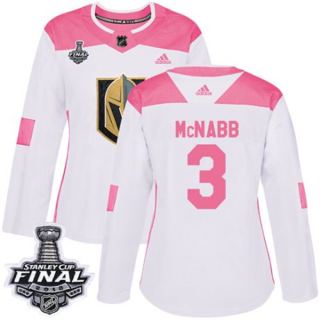 womens brayden mcnabb vegas golden knights jersey white pink adidas 3 nhl 2018 stanley cup final aut