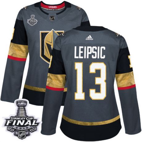 womens brendan leipsic vegas golden knights jersey gray adidas 13 nhl home 2018 stanley cup final au