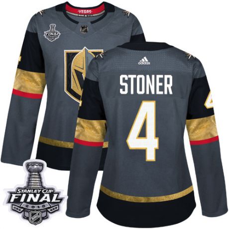 womens clayton stoner vegas golden knights jersey gray adidas 4 nhl home 2018 stanley cup final auth