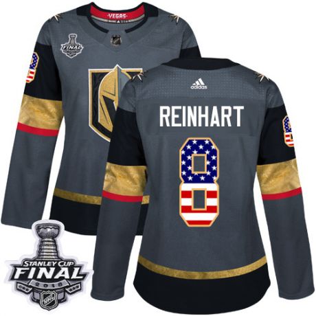 womens griffin reinhart vegas golden knights jersey gray adidas 8 nhl 2018 stanley cup final authent