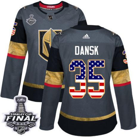 womens oscar dansk vegas golden knights jersey gray adidas 35 nhl 2018 stanley cup final authentic u