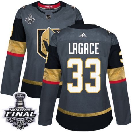 womens maxime lagace vegas golden knights jersey gray adidas 33 nhl home 2018 stanley cup final auth