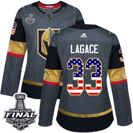 womens maxime lagace vegas golden knights jersey gray adidas 33 nhl 2018 stanley cup final authentic