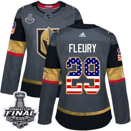 womens marc andre fleury vegas golden knights jersey gray adidas 29 nhl 2018 stanley cup final authe