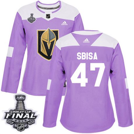 womens luca sbisa vegas golden knights jersey purple adidas 47 nhl 2018 stanley cup final authentic 