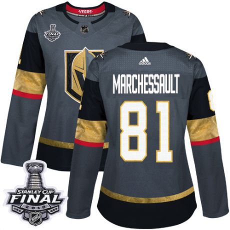 womens jonathan marchessault vegas golden knights jersey gray adidas 81 nhl home 2018 stanley cup fi