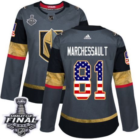 womens jonathan marchessault vegas golden knights jersey gray adidas 81 nhl 2018 stanley cup final a