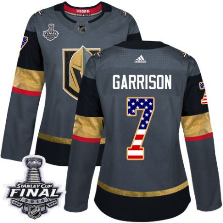 womens jason garrison vegas golden knights jersey gray adidas 7 nhl 2018 stanley cup final authentic