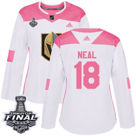 womens james neal vegas golden knights jersey white pink adidas 18 nhl 2018 stanley cup final authen