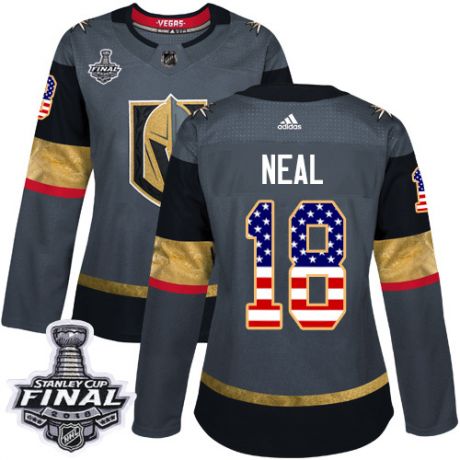 womens james neal vegas golden knights jersey gray adidas 18 nhl 2018 stanley cup final authentic us