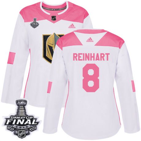 womens griffin reinhart vegas golden knights jersey white pink adidas 8 nhl 2018 stanley cup final a