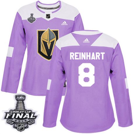 womens griffin reinhart vegas golden knights jersey purple adidas 8 nhl 2018 stanley cup final authe