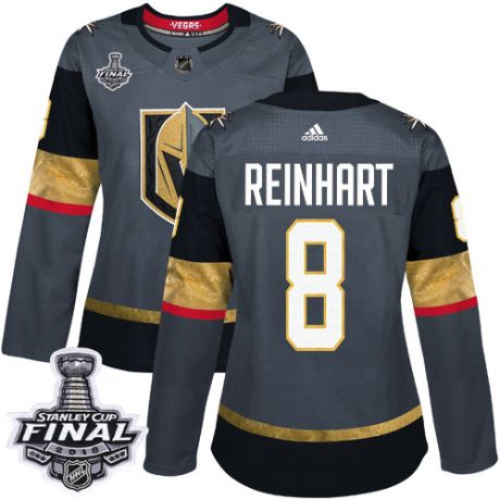 womens griffin reinhart vegas golden knights jersey gray adidas 8 nhl home 2018 stanley cup final au