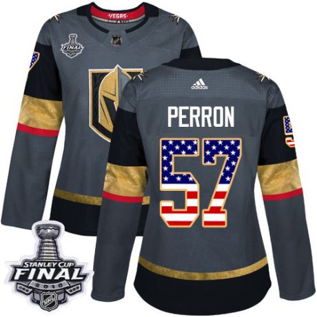 womens david perron vegas golden knights jersey gray adidas 57 nhl 2018 stanley cup final authentic 