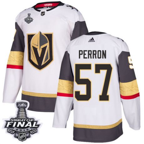 womens david perron vegas golden knights jersey white adidas 57 nhl away 2018 stanley cup final auth