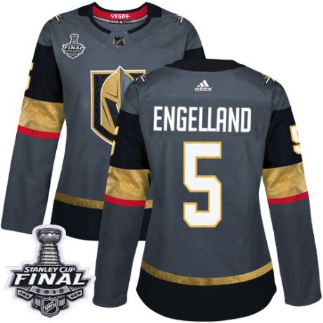 womens deryk engelland vegas golden knights jersey gray adidas 5 nhl home 2018 stanley cup final aut