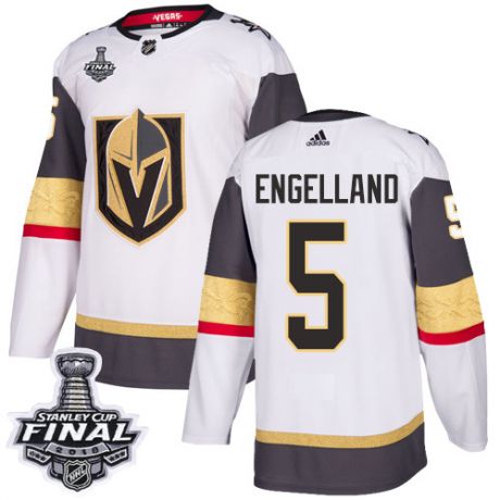 womens deryk engelland vegas golden knights jersey white adidas 5 nhl away 2018 stanley cup final au