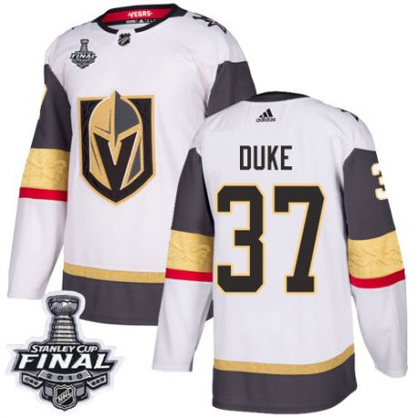 womens reid duke vegas golden knights jersey white adidas 37 nhl away 2018 stanley cup final authent