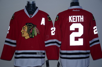 Blackhawks 2 Duncan Keith Red Reflective Edition Reebok Jersey