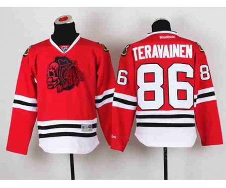 youth nhl jerseys chicago blackhawks #86 teravainen red[the skeleton head]