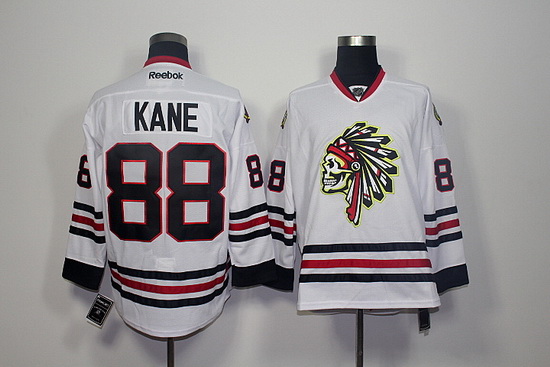 Chicago Blackhawks #88 Patrick Kane White Skull Reebok Authentic Stitched NHL Jersey