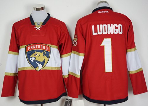 Panthers #1 Roberto Luongo Red New Stitched NHL Jersey