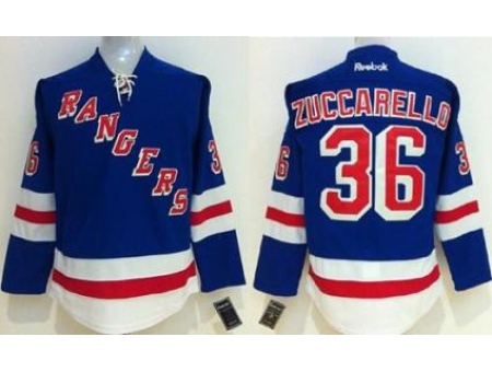 Women's New York Rangers #36 Mats Zuccarello Blue Home Stitched NHL Jersey