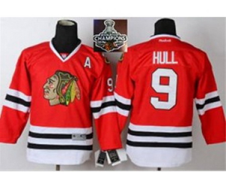 youth nhl jerseys chicago blackhawks #9 hull red[2015 Stanley cup champions][patch A]