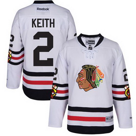 Blackhawks #2 Duncan Keith White 2017 Winter Classic Stitched NH
