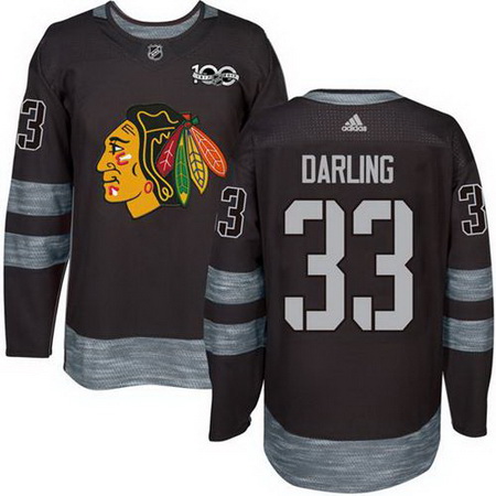 Blackhawks #33 Scott Darling Black 1917 2017 100th Anniversary S