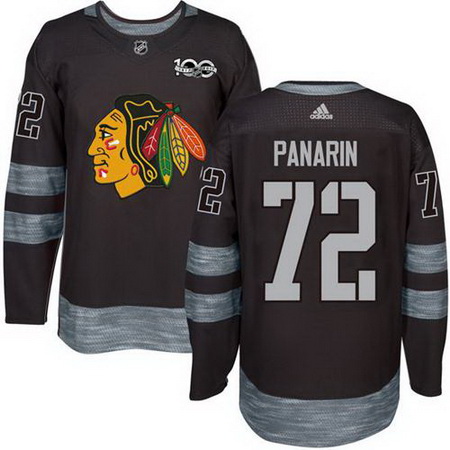 Blackhawks #72 Artemi Panarin Black 1917 2017 100th Anniversary 