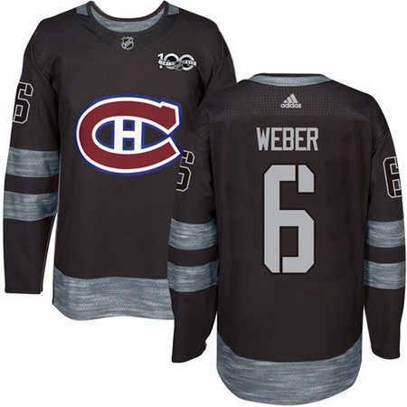 Canadiens #6 Shea Weber Black 1917 2017 100th Anniversary Stitched NHL Jersey