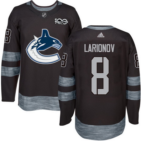 Canucks #8 Igor Larionov Black 1917 2017 100th Anniversary Stitched NHL Jersey