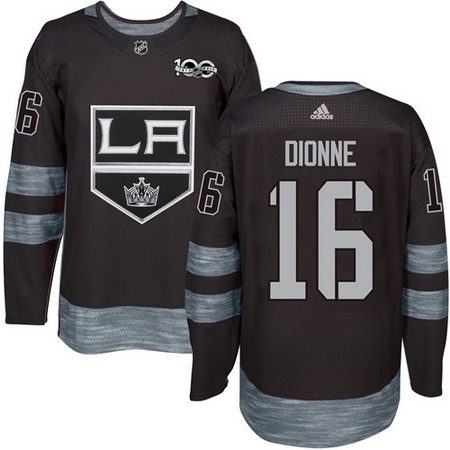 Kings #16 Marcel Dionne Black 1917 2017 100th Anniversary Stitch