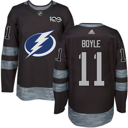 Lightning #11 Brian Boyle Black 1917 2017 100th Anniversary Stitched NHL Jersey