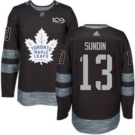 Maple Leafs #13 Mats Sundin Black 1917 2017 100th Anniversary St