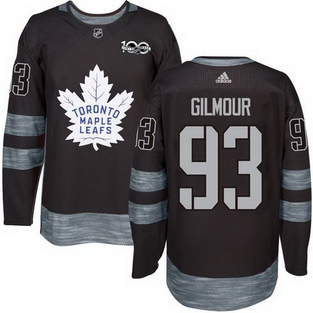 Maple Leafs #93 Doug Gilmour Black 1917 2017 100th Anniversary Stitched NHL Jersey