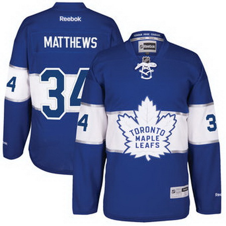 Mens Toronto Maple Leafs Auston Matthews Reebok Blue 2017 Centennial Classic Premier Player Jersey