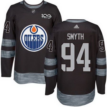 Oilers #94 Ryan Smyth Black 1917 2017 100th Anniversary Stitched