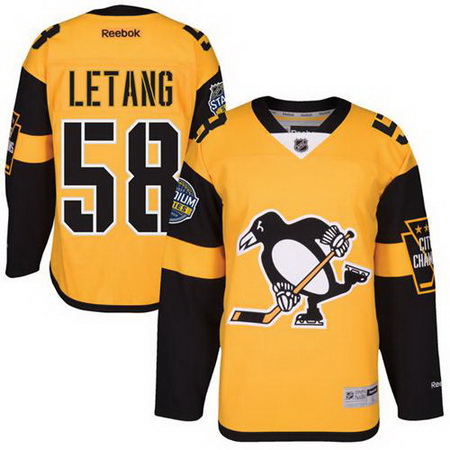 Penguins #58 Kris Letang Black 2017 Stadium Series Stitched NHL 