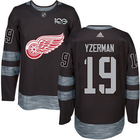 Red Wings #19 Steve Yzerman Black 1917 2017 100th Anniversary St