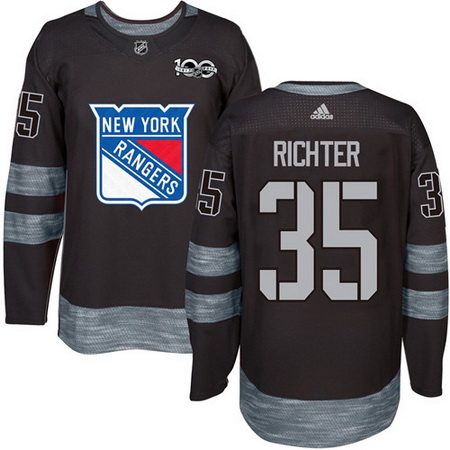 Rangers #35 Mike Richter Black 1917 2017 100th Anniversary Stitched NHL Jersey