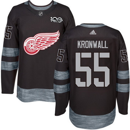 Red Wings #55 Niklas Kronwall Black 1917 2017 100th Anniversary 