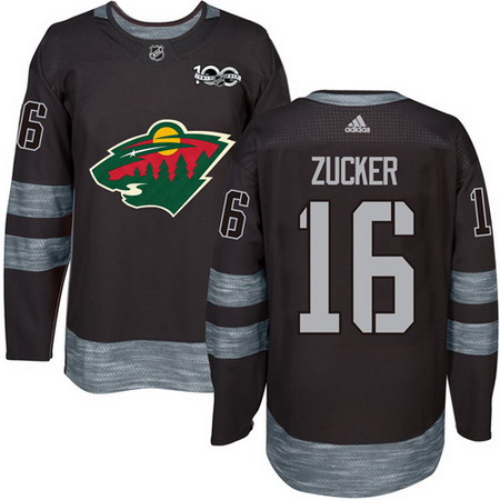 Wild #16 Jason Zucker Black 1917 2017 100th Anniversary Stitched