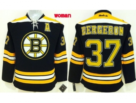 Women NHL boston bruins #37 bergeron black jerseys