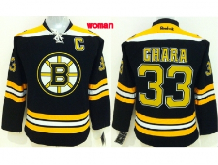 Women NHL boston bruins #33 chara black jerseys