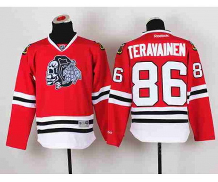 youth nhl jerseys chicago blackhawks #86 teravainen red-1[the skeleton head]